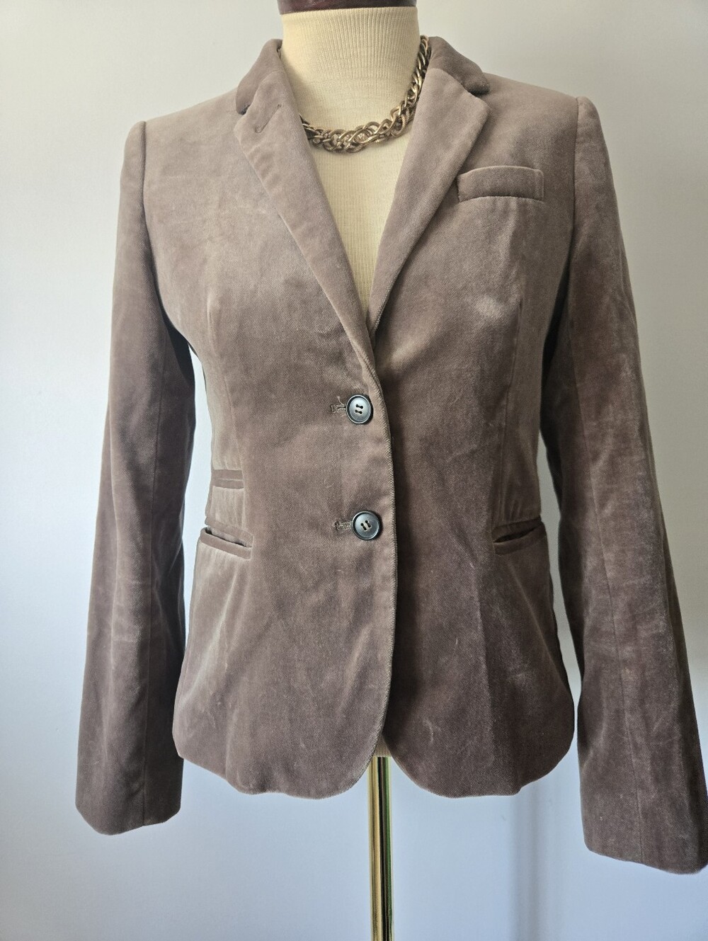 J. Crew Light Brown Schoolboy Velvet Blazer. Size 4